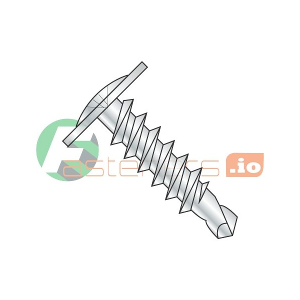Newport Fasteners Self-Drilling Screw, #4 x 3/8 in, Zinc Plated Steel Truss Head Phillips Drive, 7000 PK 298772 - main